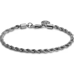 Essentials | 4 mm srebrzysta bransoletka linka