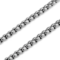 Essentials | 3 mm srebrzysta bransoletka kostka zakrzywiona