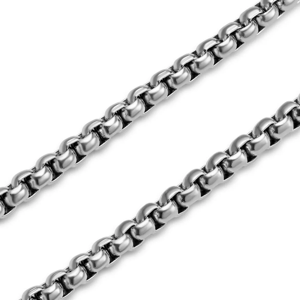 Essentials | 3 mm srebrzysta bransoletka kostka zakrzywiona