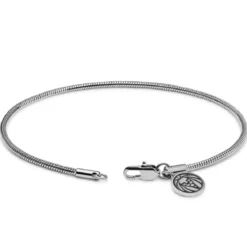 Essentials | 2 mm srebrzysta bransoletka wężyk