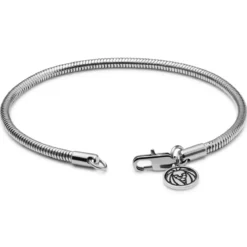 Essentials | 3 mm srebrzysta bransoletka wężyk