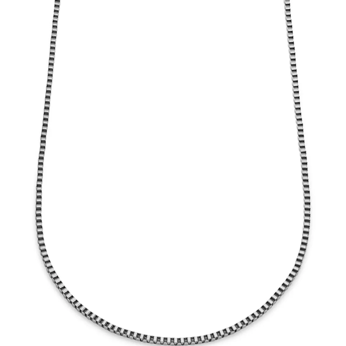 Essentials | 3 mm srebrzysty naszyjnik kostka kwadratowa