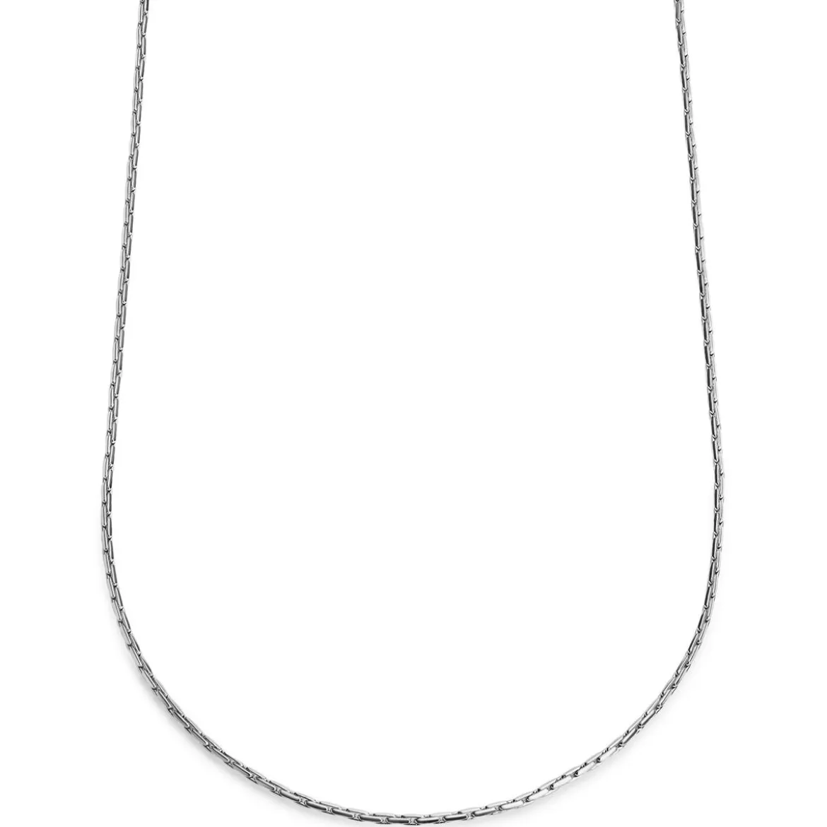 Essentials | 2 mm srebrzysty naszyjnik kostka