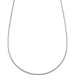 Essentials | 1 mm srebrzysty naszyjnik kostka kwadratowa