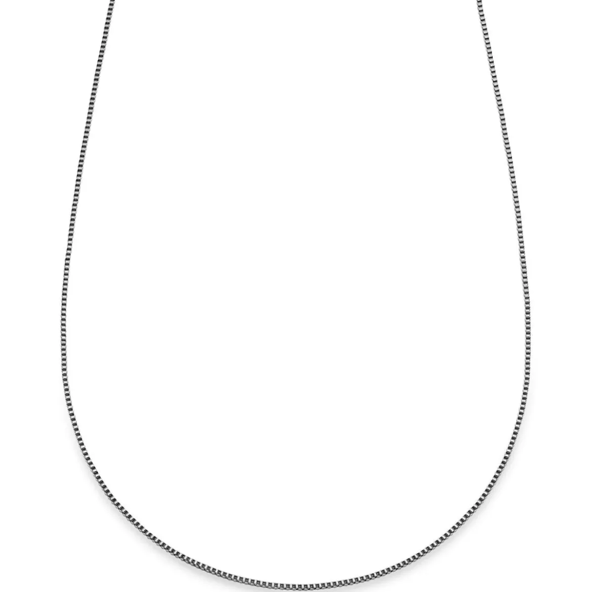 Essentials | 1 mm srebrzysty naszyjnik kostka kwadratowa