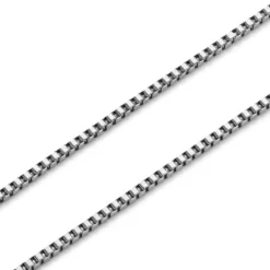 Essentials | 1 mm srebrzysty naszyjnik kostka kwadratowa