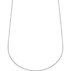 Essentials | 1 mm srebrzysty naszyjnik kostka zakrzywiona