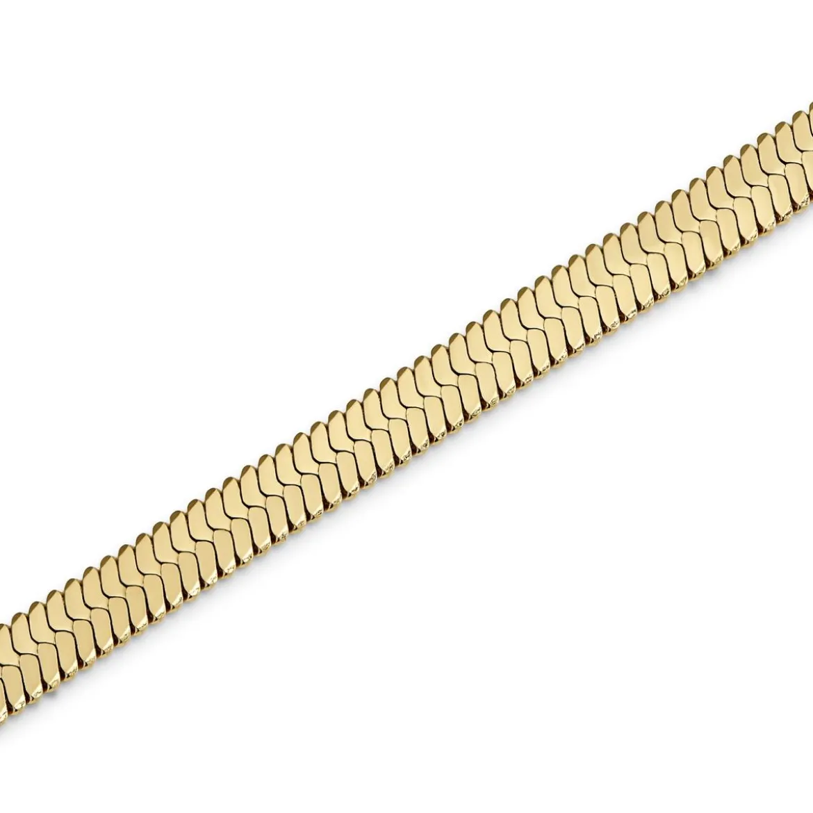 Essentials | 4 mm złocista bransoletka jodełka