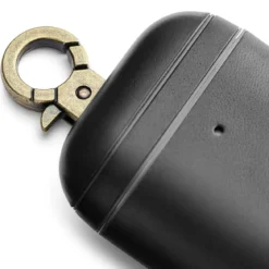 Etui na AirPods Gen 2 | Czarne | Skóra