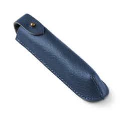 Etui na długopisy | Granatowa skóra | Małe