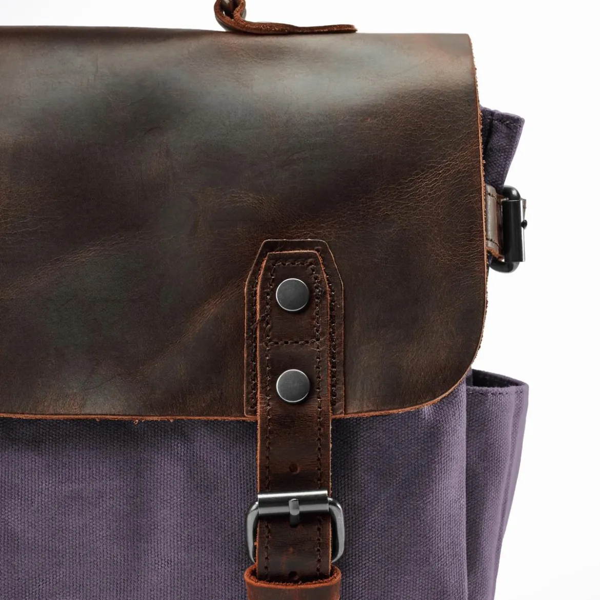Fioletowa Torba Listonoszka W Stylu Vintage