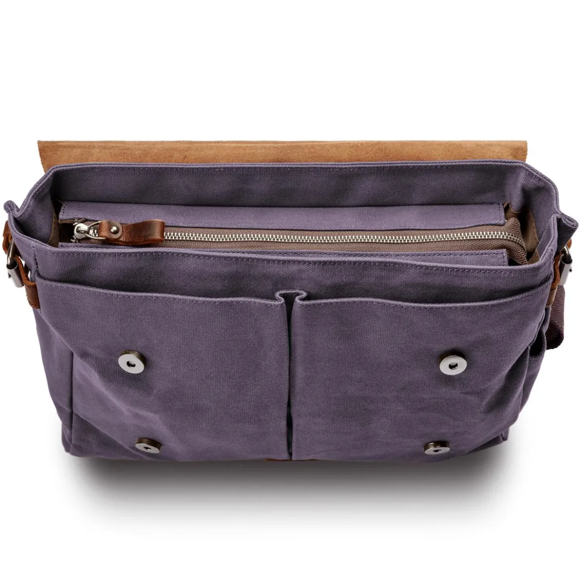 Fioletowa Torba Listonoszka W Stylu Vintage