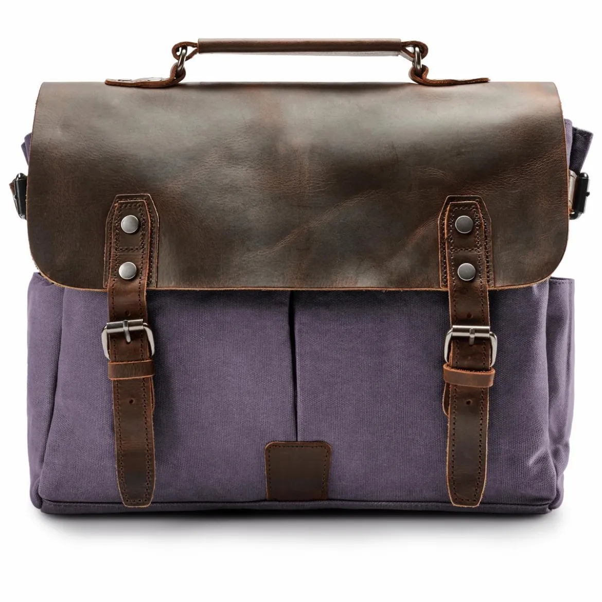 Fioletowa Torba Listonoszka W Stylu Vintage