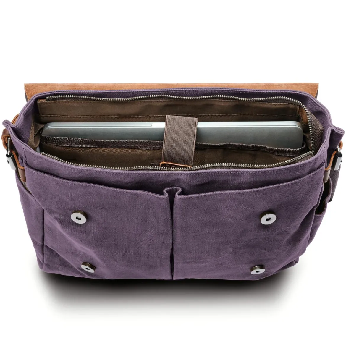 Fioletowa Torba Listonoszka W Stylu Vintage