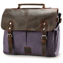 Fioletowa Torba Listonoszka W Stylu Vintage