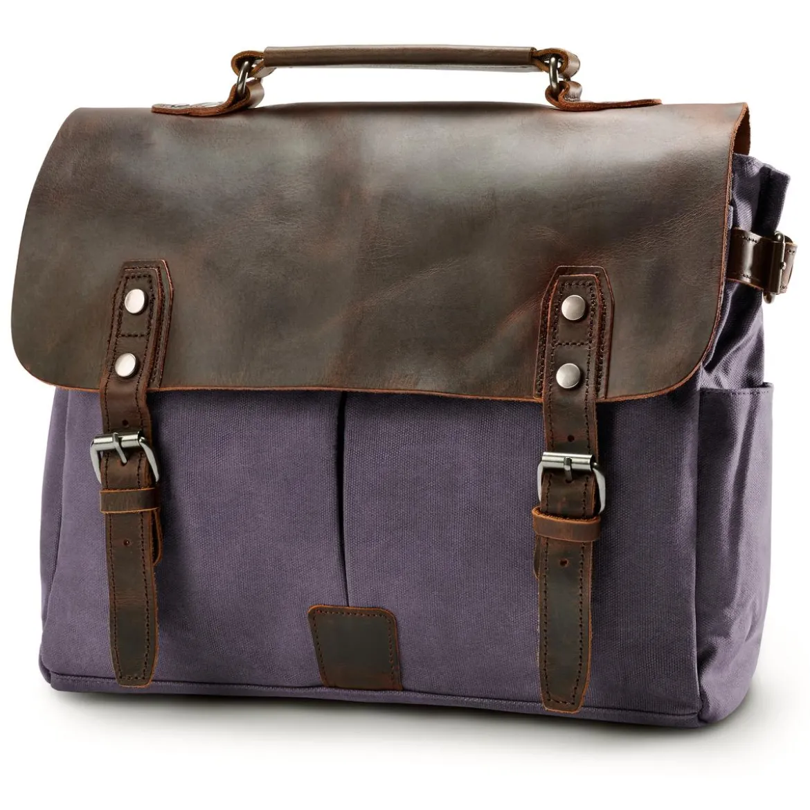 Fioletowa Torba Listonoszka W Stylu Vintage