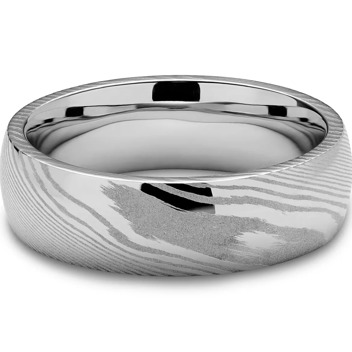 Fortis | 7 mm pierścionek ze stali damasceńskiej