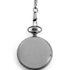 Gładki czarny zegarek kieszonkowy
