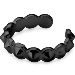 Helix | 3 mm czarny kolczasty mankiet do uszu