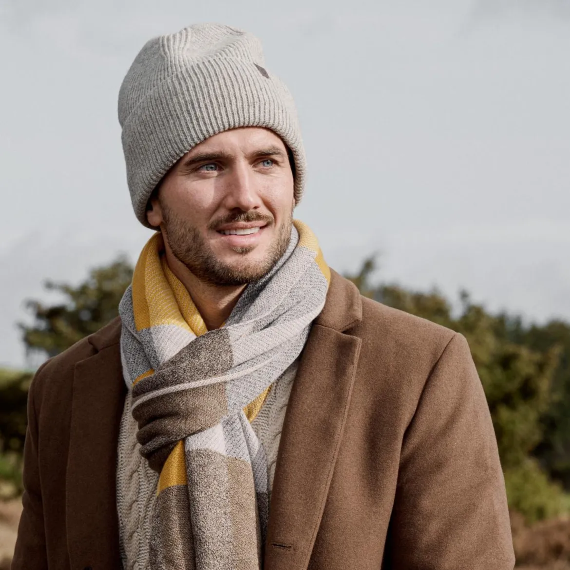Hiems | Szara czapka beanie z wełny z recyklingu z mankietem