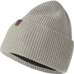 Hiems | Szara czapka beanie z wełny z recyklingu z mankietem