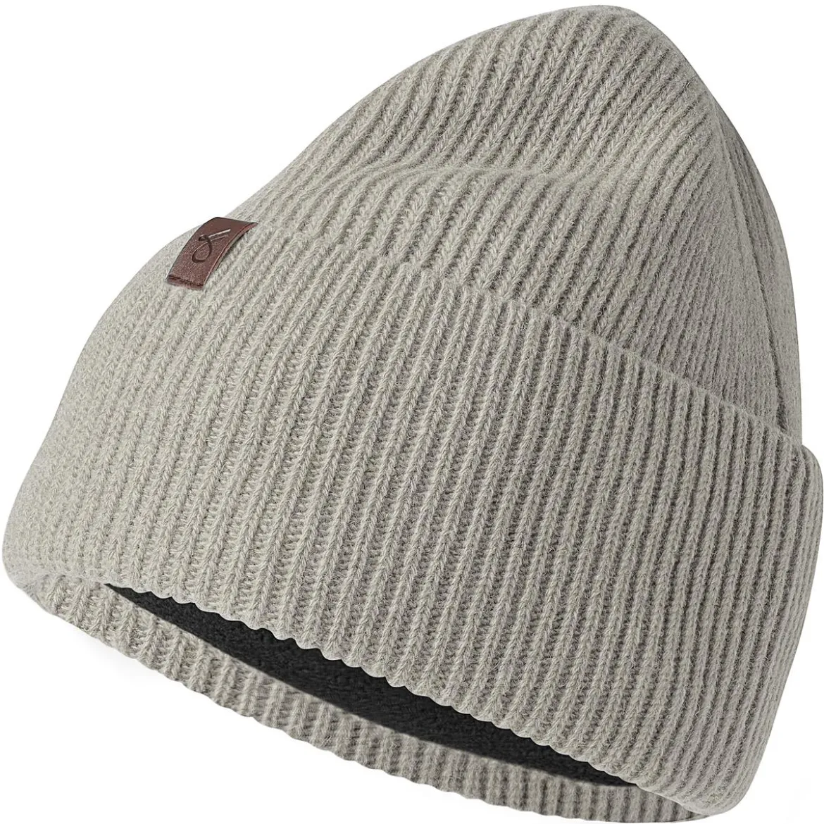 Hiems | Szara czapka beanie z wełny z recyklingu z mankietem