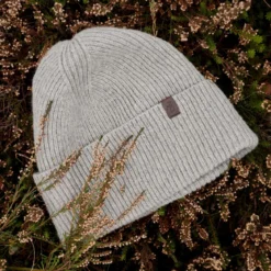 Hiems | Szara czapka beanie z wełny z recyklingu z mankietem