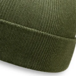 Hiems | Zielona czapka beanie z bawełny z recyklingu