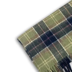 Highlands | Wełniany szalik w zielono-niebieską kratę inspirowany stylem hunting