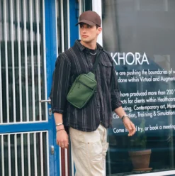 Horizon | Zielona torba na ramię odporna na zachlapania