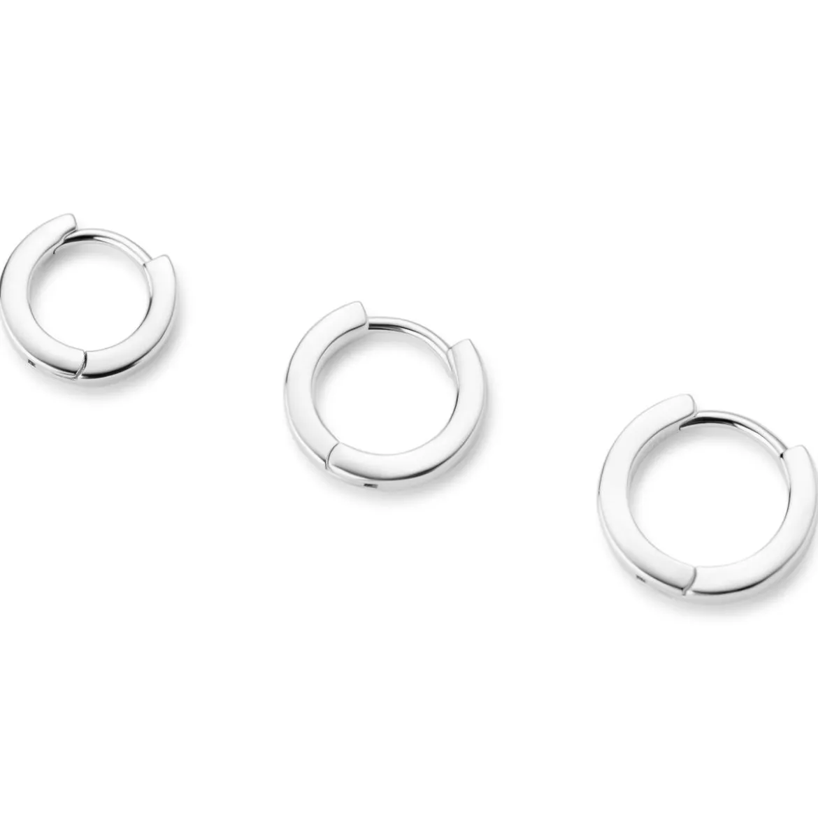 Huggie | 6 mm cienki płaski kolczyk kółeczko ze srebra próby 925