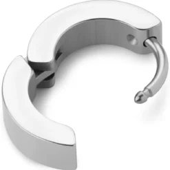 Huggie | 7 mm płaski kolczyk kółeczko ze stali chirurgicznej