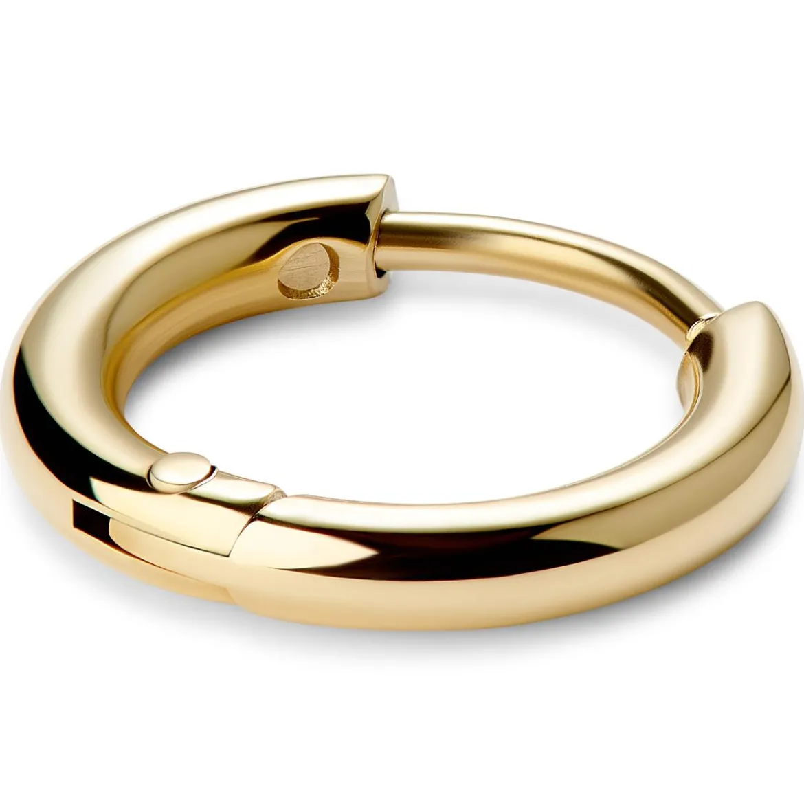 Huggie | 6 mm złocisty kolczyk kółeczko ze stali chirurgicznej