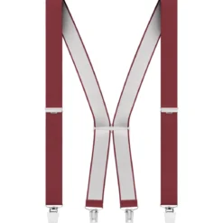 Jednolite burgundowe szelki na klipsy