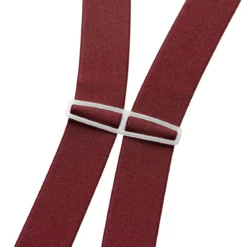 Jednolite burgundowe szelki na klipsy