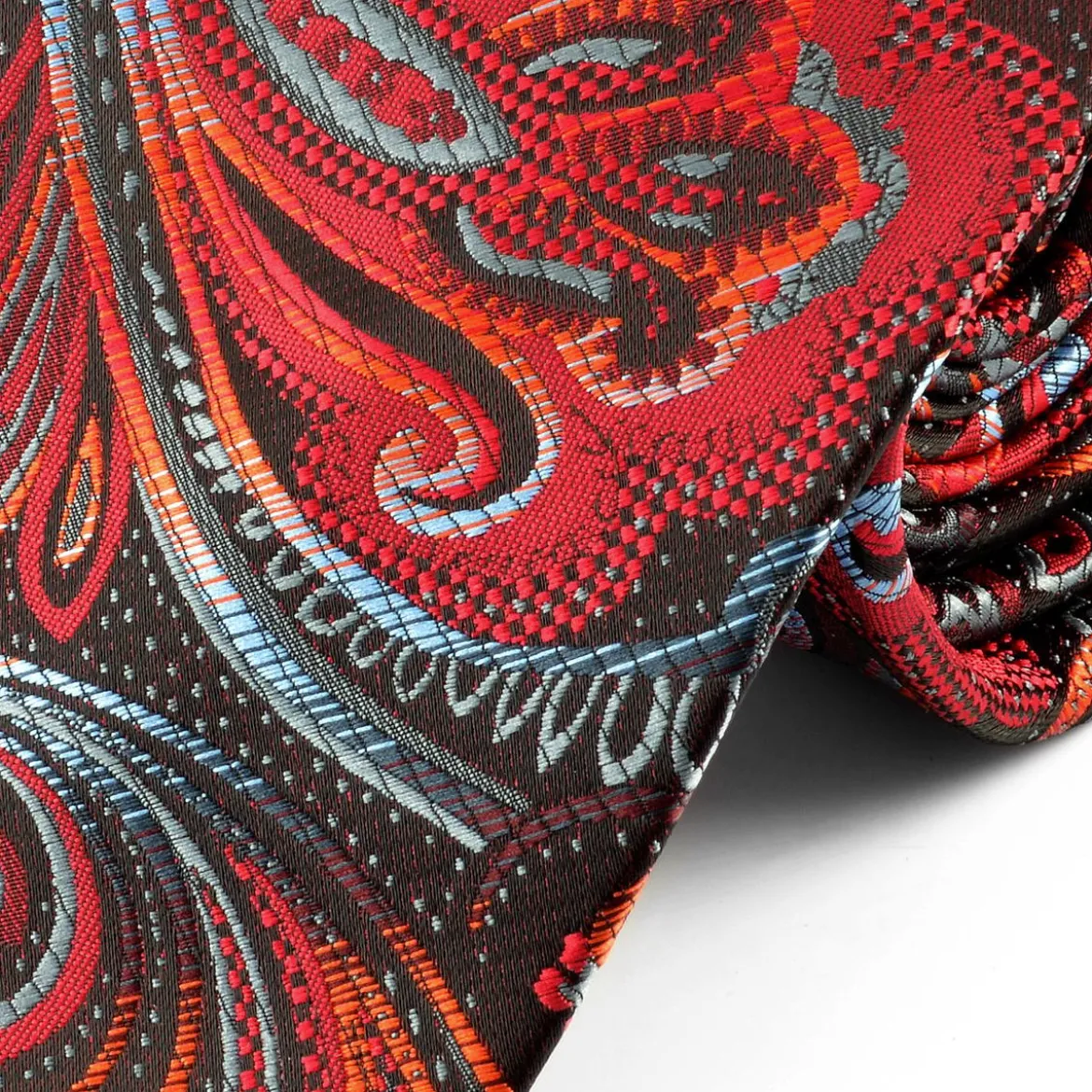 Jedwabny krawat w kwiecisty wzór paisley