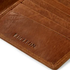 Kasztanowy skórzany portfel RFID z 13 przegródkami Cambodia