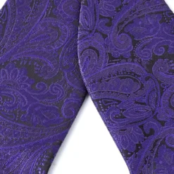 Klasyczna ciemnofioletowa muszka we wzór paisley