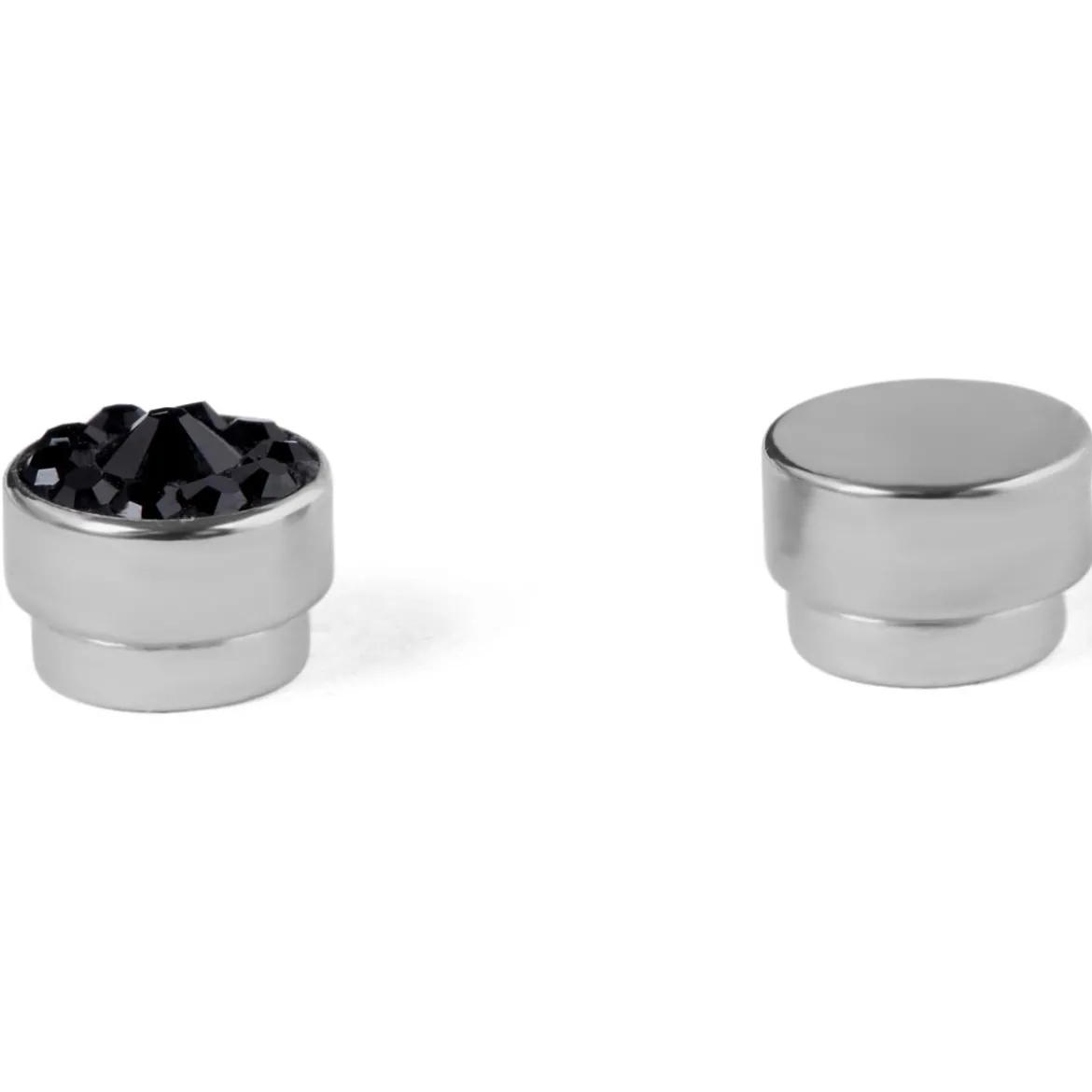 Kolczyk magnetyczny z czarnym kryształem 6 mm