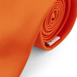 Krawat w jaskrawym kolorze pomarańczowym 6 cm Basic