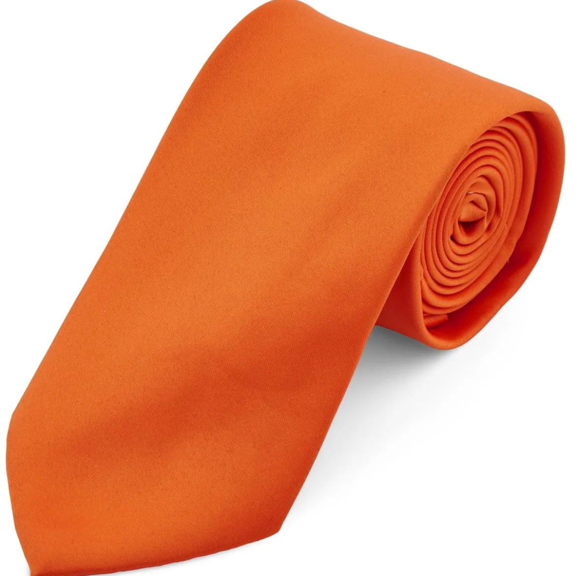 Krawat w jaskrawym kolorze pomarańczowym 8 cm Basic