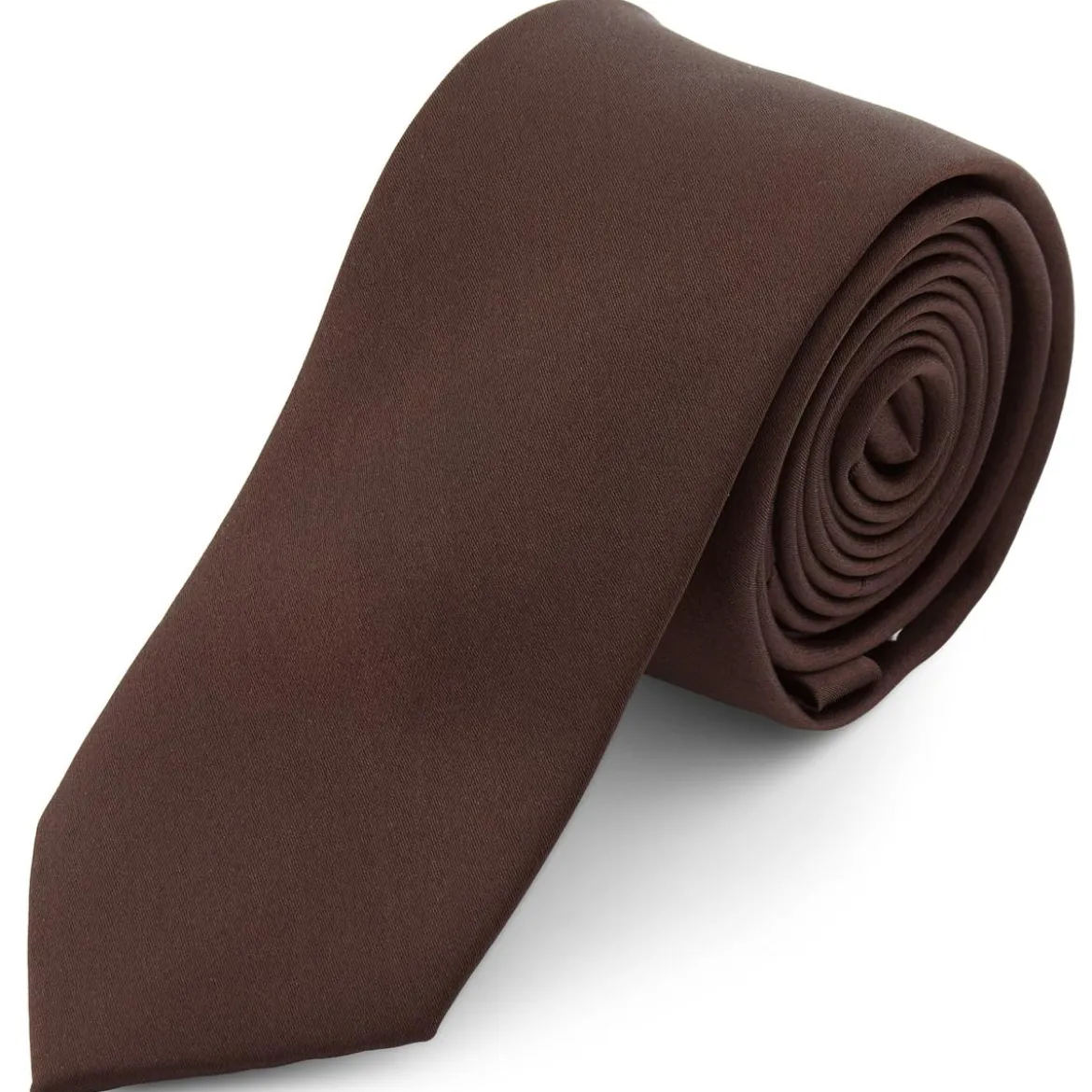 Krawat w kolorze ciemnobrązowym 6 cm Basic