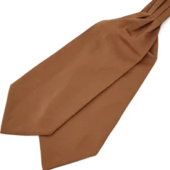 Krawat w kolorze jasnobrązowym Basic