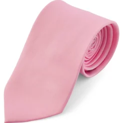 Krawat w kolorze jasnoróżowym 8 cm Basic