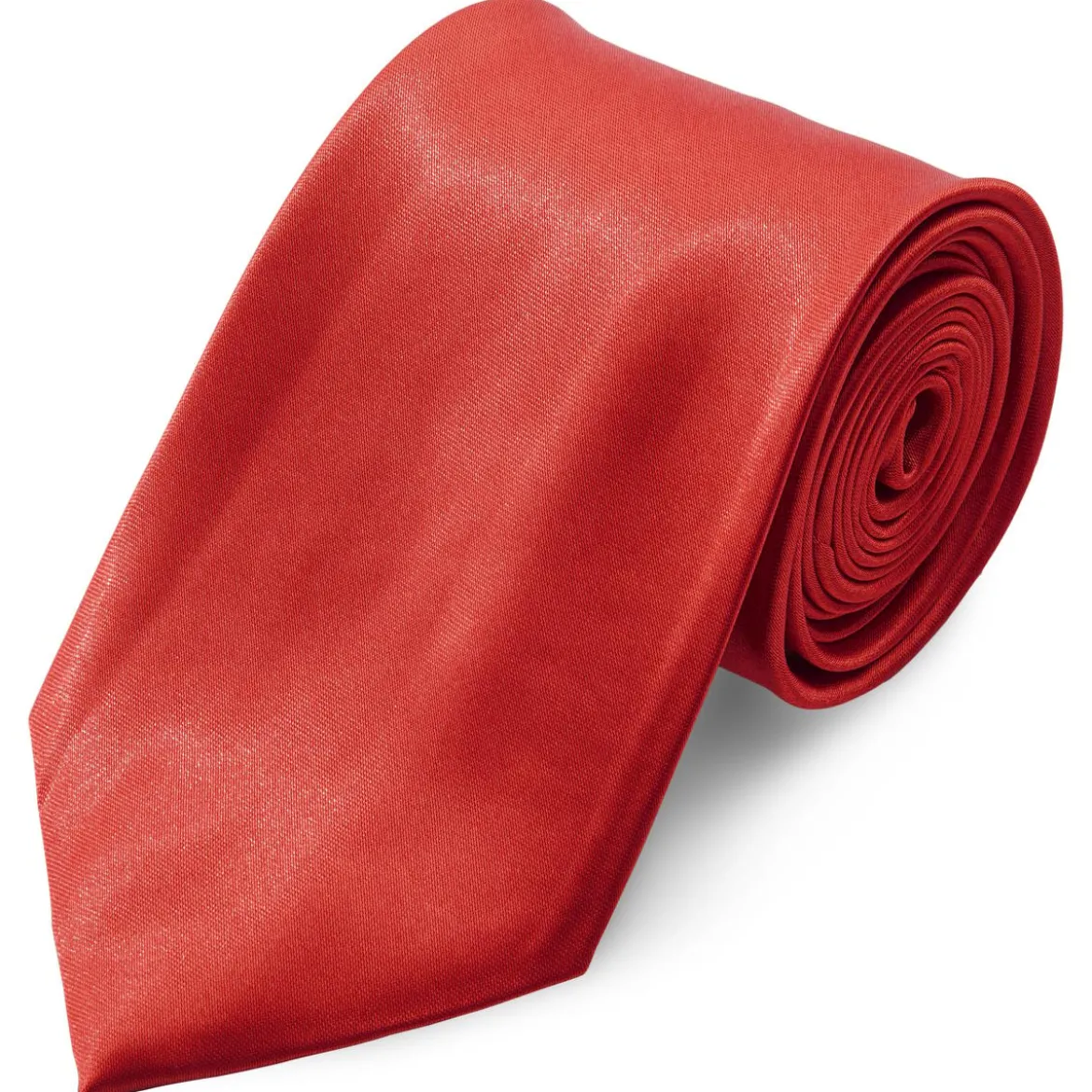 Krawat w kolorze lśniącej czerwieni 8 cm Basic