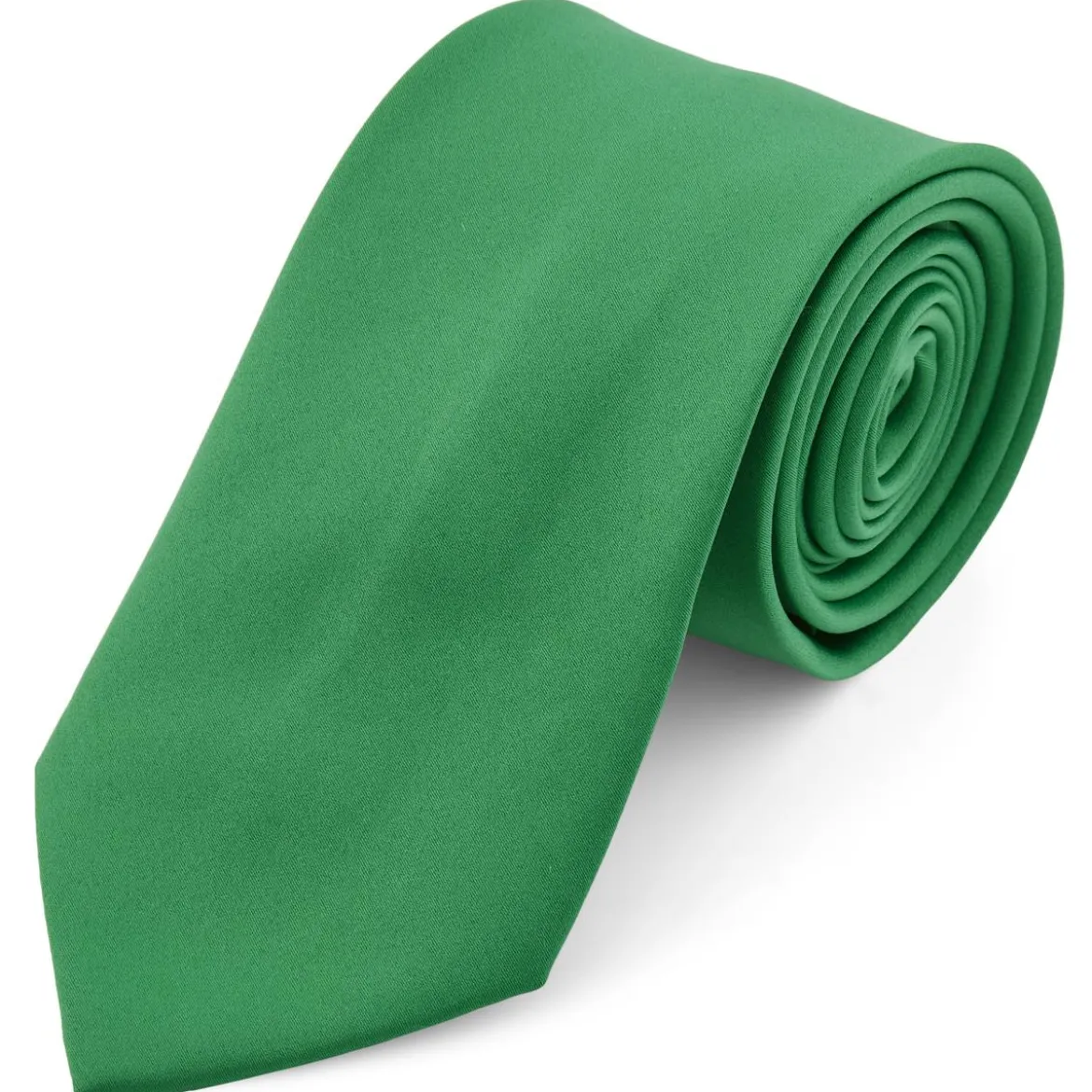 Krawat w kolorze szmaragdowo-zielonym 8 cm Basic