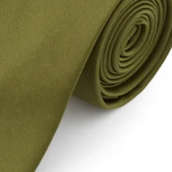 Krawat w kolorze zielonego liścia 6 cm Basic