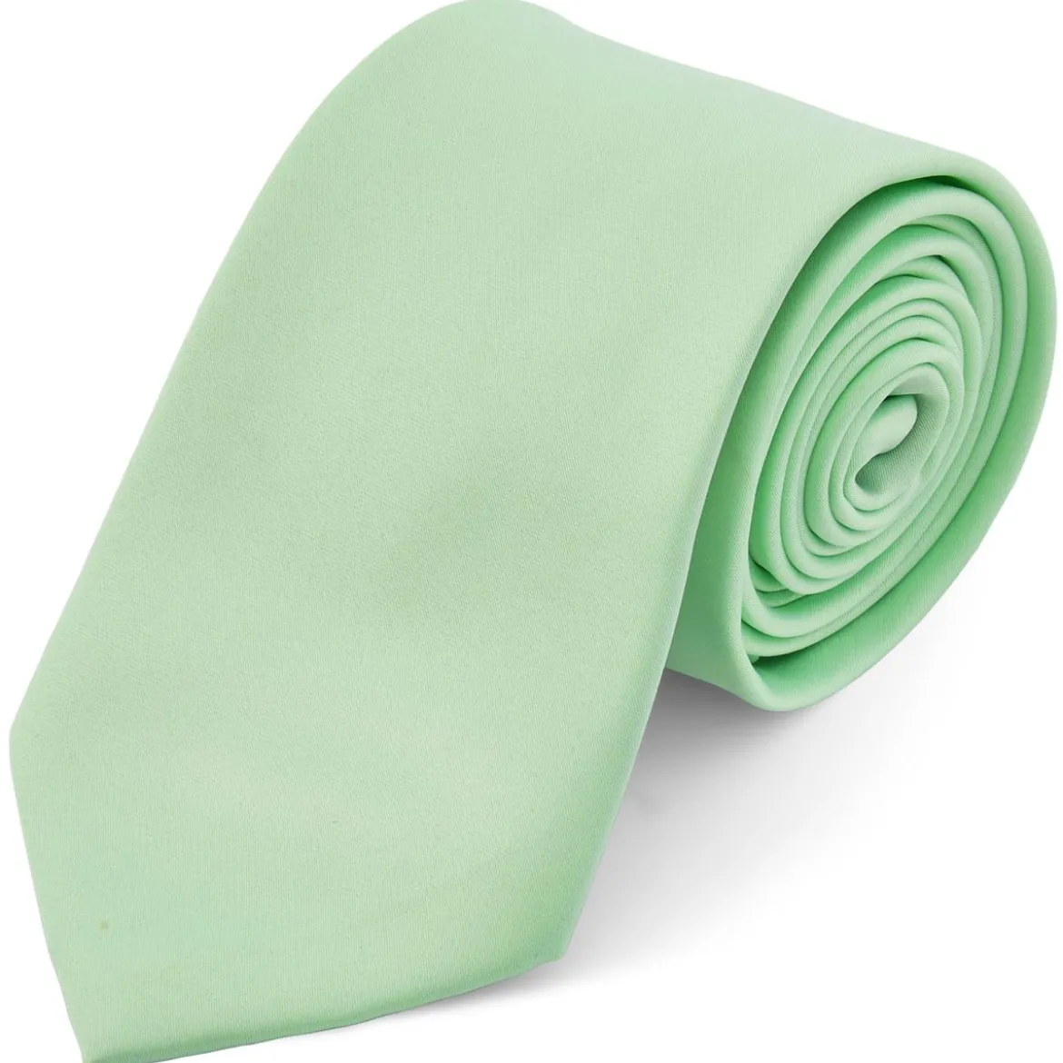 Krawat w kolorze zielonej mięty 8 cm Basic