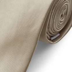 Krawat w lśniącym kolorze słomkowym 6 cm Basic
