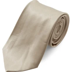 Krawat w lśniącym kolorze słomkowym 8 cm Basic